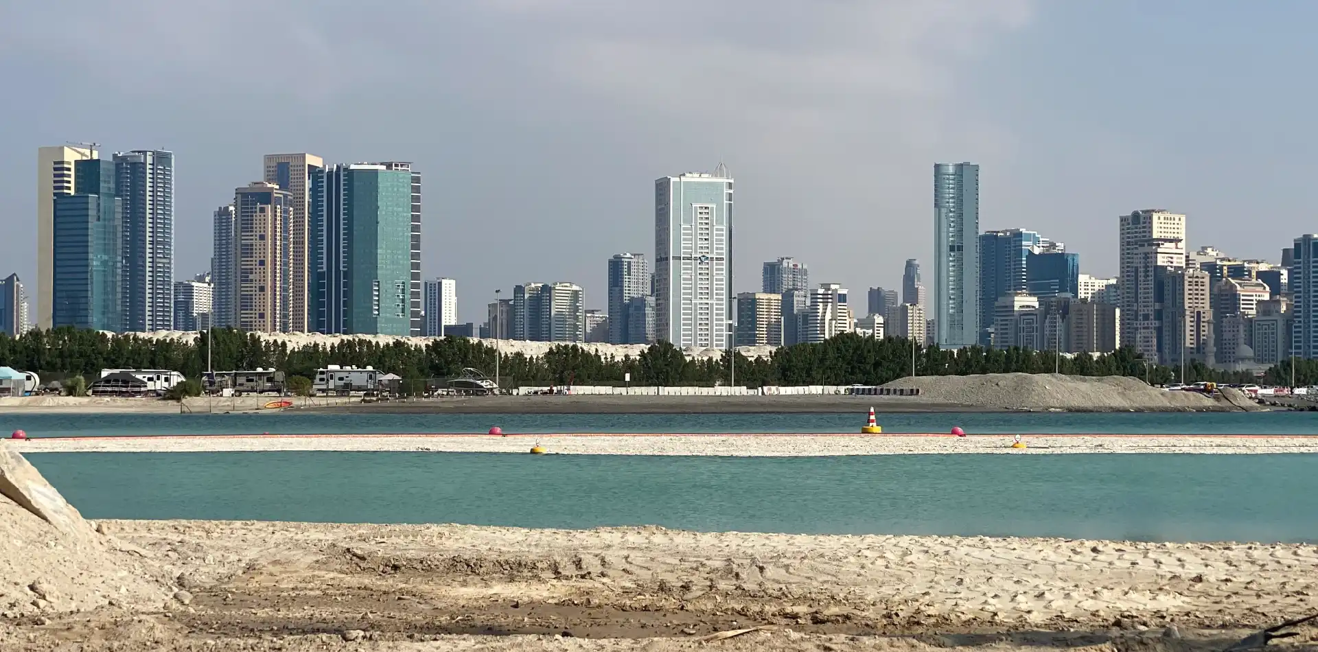 Sediment control at Al Mamzar Beach Development Project